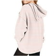 thumbnail image 2 of Hicidod Girls Hoodies Crewneck Long Sleeve Fall Sweatshirts Fashion Striped Print Casual Loose Pullover Tops for Kids, 2 of 3