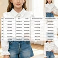 thumbnail image 4 of Mnyotv Girl'S White Long Sleeved Shirt Performance formal Shirts School Uniform Tops Size 9-10 Years, 4 of 5