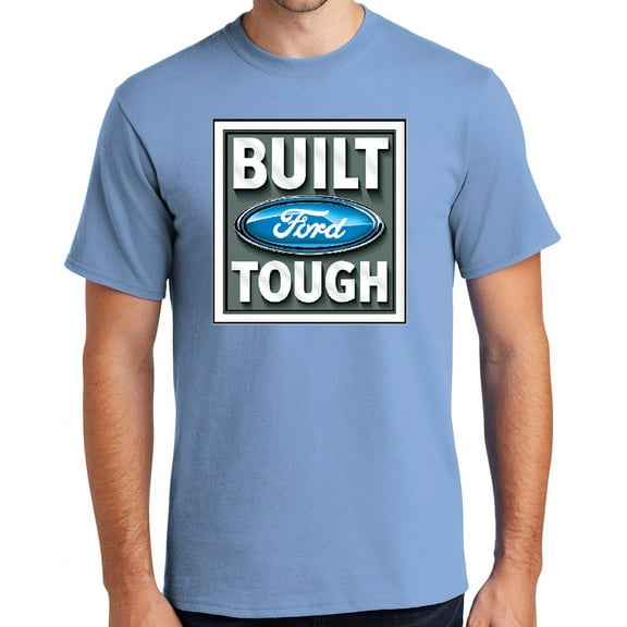 Buy Cool Shirts BUILT FORD TOUGH Cotton T-shirt, 6XL Light Blue
