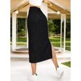 thumbnail image 4 of Falda casual MIDI LÁPIZ Malabis para MUJER COLOR NEGRO con ABERTURA LATERAL unitalla, 4 of 5