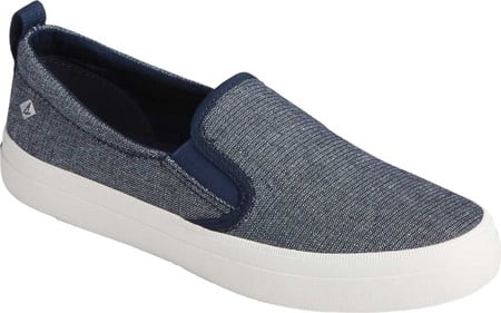 women's crest twin gore sparkle stripe linen sneaker