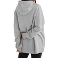 thumbnail image 6 of QUINDOS Women Hoodie Drop Shoulder Womens Sweatshirts Casual Plain Long Sleeve Crew Neck Pullover Tops, 6 of 8