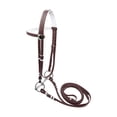 thumbnail image 1 of Almencla Harnais de Cheval avec Anneau Réglable en Acier Inoxydable Tête de Cheval Marron 13.5cm, 1 of 8