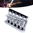 thumbnail image 1 of 5 String Electric Bass Bridge, Iron Zinc Alloy Metal Structure with Brass Saddles, for Stable String Pitch and Clear Sound, 1 of 7