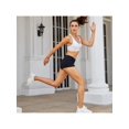 thumbnail image 2 of Women's hot pants high-waisted one-point pants, belly elastic leggings, solid color fitness pants, 2 of 6