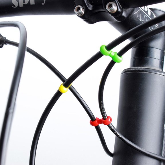 ETEREAUTY 12Pcs Rotating S Hook Cable Clips for Bike Brake and Gear Line Organizer Black