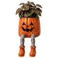 thumbnail image 5 of Clearance! Whimsical Halloween Hanging Legs Planter, Pumpkin, 5 of 8