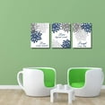 thumbnail image 4 of Hieng 3s Bathroom Picture Wall Decor Navy Blue Live Love Dahlia Flower Canvas Wall Art Floral Pictures for Home Decoration Stretched, 4 of 6