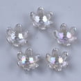 thumbnail image 2 of Transparent Acrylic Bead Caps AB Color 6-Petal Tulip Flower Mixed Color 14x13x6mm Hole: 2mm, 2 of 3