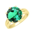 thumbnail image 2 of Gold Over Sterling Silver with Emerald Solitaire Ring, 2 of 3