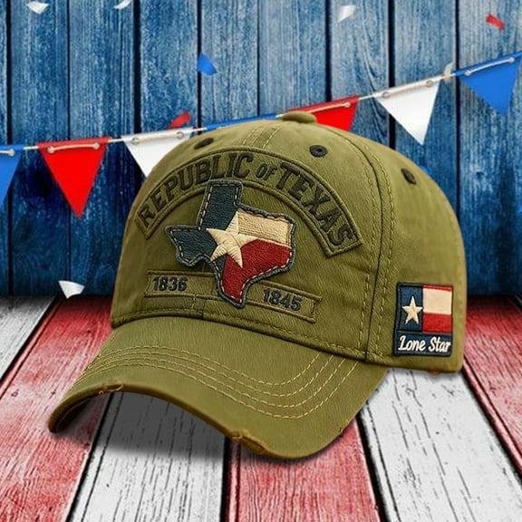 Republic of Texas Commemorative Baseball Cap, Lone Star Texas Baseball Cap, Casual Cap for Mens Womens, Gift for History Lover, Friends, Families, Colleagues (Free Size)