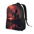 thumbnail image 2 of Honeii Lone Rider Under Red Sky Print Laptop Backpack for Work, College, Travel, Daily Backpacks for Men Women, Sport Rucksack,Computer Bag, 2 of 8