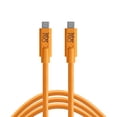thumbnail image 2 of Tether Tools TetherPro USB-C to USB-C Cable | for Power Delivery, Fast Transfer and Connection Between Camera and Computer | High Visibility Orange | 3 Feet (.9 m), 2 of 3