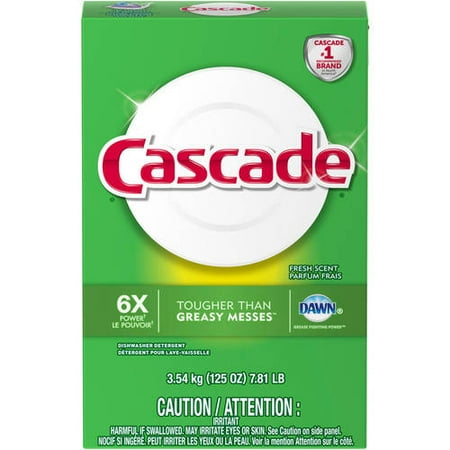 Cascade Lemon Scent Powder Dishwasher Detergent, 125 oz