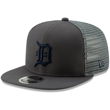 Tiger Print Hat - Detroit Tigers New Era Mesh Fresh 9FIFTY Adjustable Snapback Hat - Graphite - OSFA