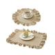 thumbnail image 1 of Mantel individual de cocina cuadrado y redondo de algodón lavado con bordes plisados, resistente al calor, para comedor, hogar, cocina, fiestas., 1 of 8