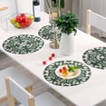 thumbnail image 6 of Ryvnso Artistic Ethnic Pattern Round Plate Mats Dining Table Placemat Set of 6 for Holiday Decoration, 6 of 7