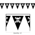 thumbnail image 6 of 12 Pack Bulk Jolly Roger Party Pennant Banner, 6 of 6