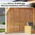 thumbnail image 3 of Jocisland 12' x 14' Permanent Wood Gazebo with Privacy Wall, Spruce Frame Hardtop Gazebo with Double-Tier Roof, Outdoor Pergola for Backyard & Patio, 3 of 8