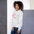 thumbnail image 2 of Valentine's Day Hearts Gift Unisex Sweatshirt (White, 3XL), 2 of 2