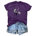 thumbnail image 5 of Blusas de Manga Corta para las Mujeres Divertida Impresión Cuello Redondo Camiseta Vintage, Blusas de Primavera para las Mujeres, 5 of 5