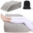thumbnail image 2 of Almohada de cuña para dormir - Almohada inflable de elevación de piernas para hinchazón, circulación, alivio del dolor de piernas y espalda, almohada de apoyo para piernas, almohadas de cuña, 2 of 4