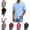 Light Blue, variant on Mens Short Sleeve Mandarin Collar Button Down Shirt Casual Shirts for Men Regular Fit Cargo Tops with Pockets