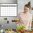 thumbnail image 4 of JingChun Dry Erase Calendar Kit- Magnetic Calendar for Refrigerator - Monthly Fridge Calendar Whiteboard with Thick Magnet Included 4 Marker & Eraser & Adhesive Hooks for Wall Hanging, 4 of 6