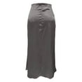 thumbnail image 4 of Women's Straight Solid Midi Skirt For Daily Vacation Wear Elegant Slim Fit Spring Summer Fall Casual Skirt Hand Wash School Skirt Leather Pencil Skirt Daybed Skirt Hangers for Skirts Athletic Skirt, 4 of 4