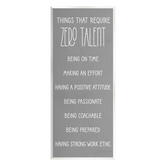 Stupell Industries Things That Require Zero Talent Phrase Graphic Art Unframed Art Print Wall Art, Design by Lil' Rue