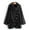 Black, variant on Tejiojio Jackets Clearance Women Casual Solid Turtleneck Big Pockets Cloak Coats Vintage Oversize Coats