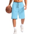thumbnail image 7 of WULMLEO Men's Athletic Shorts with Pockets 11" Long Basketball Bottoms Lightweight Quick Dry Gym Workout Shorts for Training Light Blue M, 7 of 7