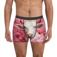 thumbnail image 1 of Fotbe Flower White Cow Calzoncillos Tipo Boxer con Bolsa de Soporte Total para Hombre, X-Temp Fresco, Transpirable y de Secado Rápido-X-Large, 1 of 5
