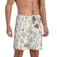 thumbnail image 2 of Wukai Colorful Mushrooms and Plants Men’s Short Pajama Pants With Pockets Soft Sleep Pj Shorts for Men-Large, 2 of 6
