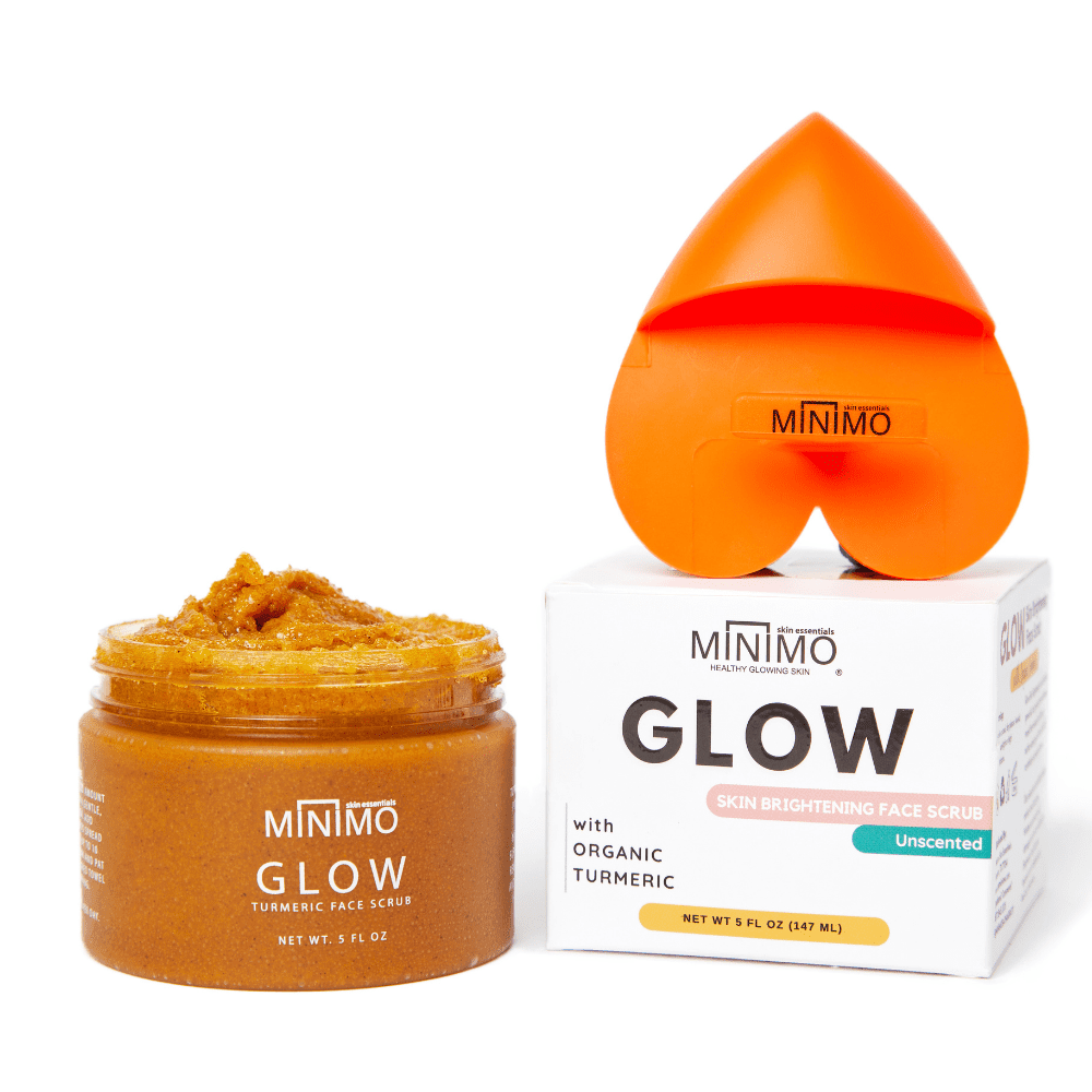 Glow Skin Brightening Face Scrub + Scrubbie Combo