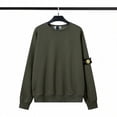 thumbnail image 1 of Classic Stone Correct Version Solid Color Round Neck Badge Long Sleeve Unisex Sweatshirt Island Couple Style, 1 of 5