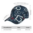 thumbnail image 2 of Sikiie Navy Blue Geometric Unisex Vintage Washed Unstructured Baseball Cap Soft Cap Adjustable Unisex Baseball Hat Dad Hat, 2 of 6