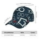thumbnail image 2 of Fotbe Navy Blue Geometric Gorro Clásico de Béisbol, Gorra Ajustable con Broche Snapback, Gorro de Exterior de Algodón Suave, 2 of 6