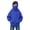 Blue, variant on Kids Integrated Face Cover Hoodie Built-in Mask Pullover Fleece Lined Warm Top with Pockets