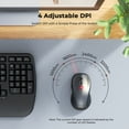 thumbnail image 5 of Meetion USB Wireless Ergonomic Keyboard & Mouse Combo with Wrist Rest & Wave Keys, Black, For Windows/Mac, 5 of 9