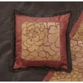 thumbnail image 5 of Nanshing Sibyl 7 Piece Luxury Floral Bedding Comforter Set, Red/Brown, Queen, 5 of 6