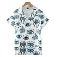 thumbnail image 3 of Blusas con estampado 3D de ojos coloridos para hombre, ropa de moda, camisas gráficas de ojos punk, blusas hawaianas Y2k de manga corta con botones para hombre, 3 of 5