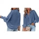 thumbnail image 2 of Blusa de Larga con Botones y Estampado de Farol para Mujer, Estilo Casual, 2025 Azul XXL, 2 of 7