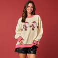 thumbnail image 2 of Sudadera con capucha y parches de purpurina navideña, camiseta vintage, ropa de calle de manga larga ajustada estilo Harajuku, camiseta para mujer, otoño e invierno 2024, 2 of 5