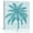 Teal, Aqua, White, variant on Wall Art Prints, Teal Palm Tree Framed Canvas Prints for Bedroom Living Room Bathroom Office, Tropical Summer Coastal Vintage Turquoise Gallery Wrap Wall Art Poster for Gifts Home Decor 8"x8"