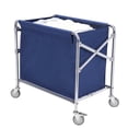 thumbnail image 3 of golytefs Industrial Laundry Cart with Wheel Folding X Cart for Home Hotel (Blue), 3 of 9