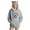 Gray, variant on SwiftWear Women's Sparkly Cat Paw Print Hooded Sweatshirt - Glitter Detail Pullover with 3D Ears, Cute Animal Casual Wear Gray
