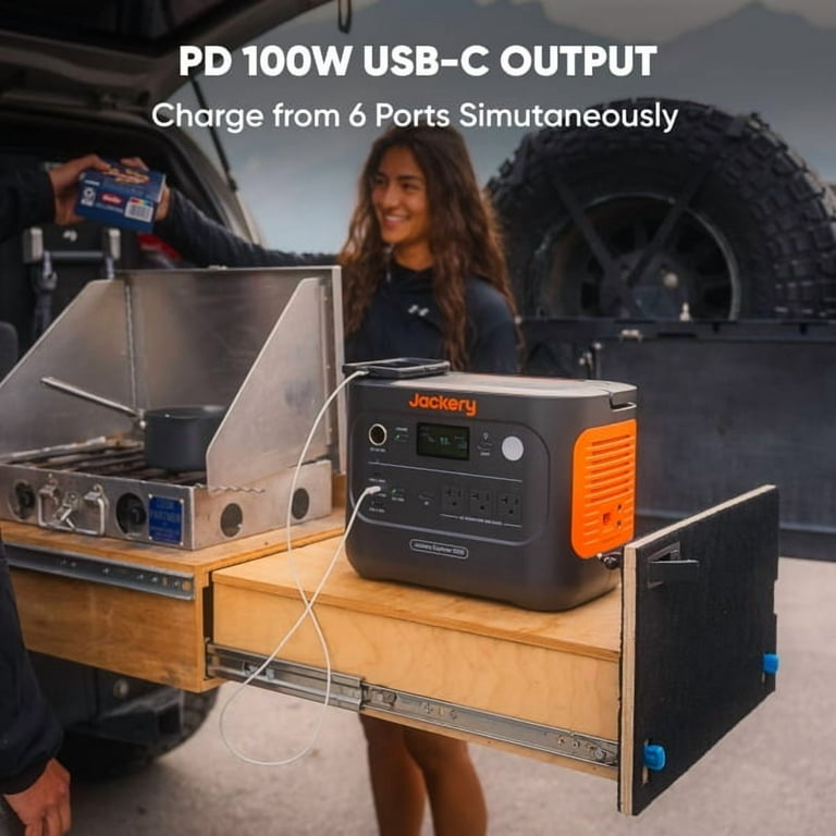 Jackery Solar Generator 1000 v2, 1060Wh Power Station with 200W