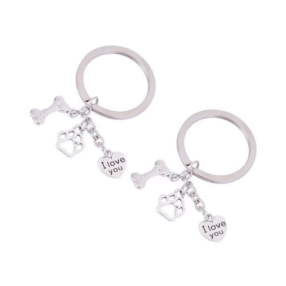 Toddmomy 2Pcs Creative Key Holder Metal Bone Shape Keychains for Men and Women Daily Use present Giving 1.97X1.18X0.12in