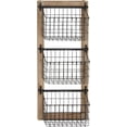 thumbnail image 1 of Metal Slots Magazine Rack Holder with Suspended Baskets, 1 of 2